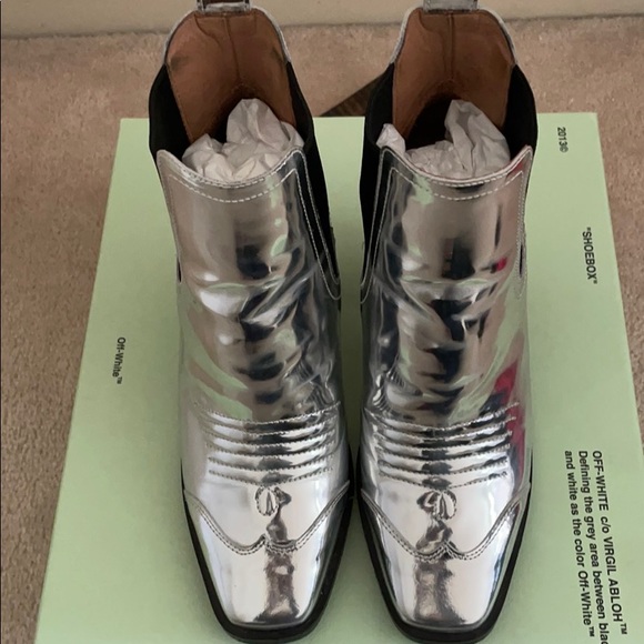 Off-White Cowboy Bootie - Picture 2 of 6